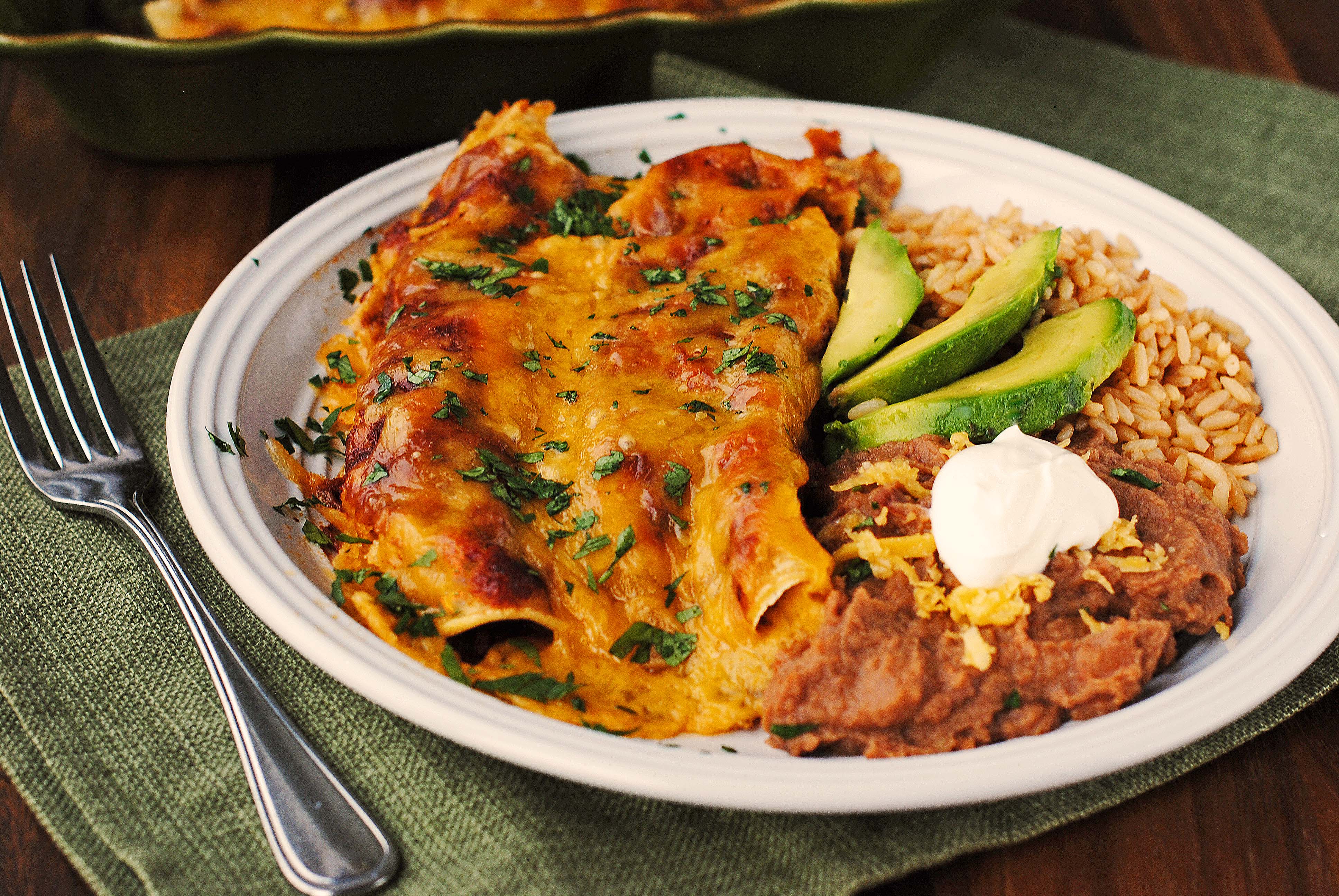 Homemade Shredded Beef Enchiladas