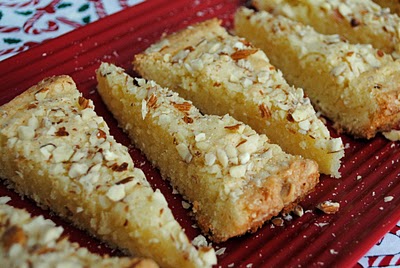 Swedish Almond Cake--more like a bar cookie than a cake. Crispy on the outside and chewy on the inside. Great almond flavor!