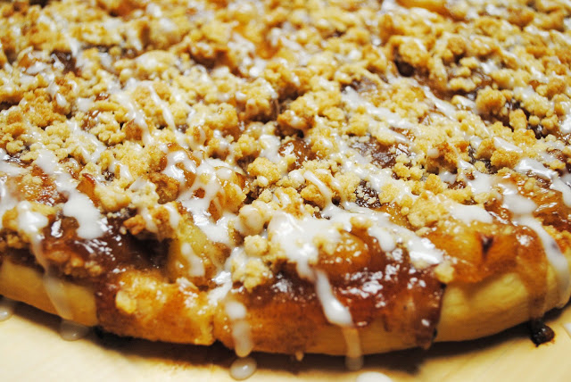 Apple and Pear Dessert Pizza with Gruyere