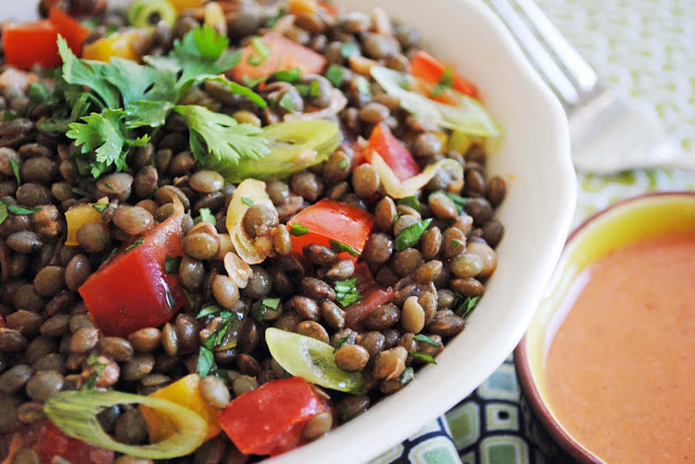 French Green Lentil Salad with Coconut Lime Dressing
