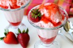 Strawberry-Banana Cake Batter Ice Cream