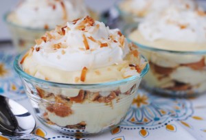 Banana Pudding - Delicious, with homemade pudding. All of the traditional flavors of banana pudding in individual serving dishes.