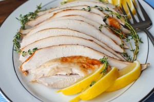 Roasted Lemon-Thyme Turkey with Lemon Sauce