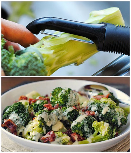OXO and broccoli with cheese sauce and pancetta