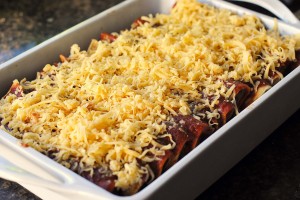 Shredded Beef Enchiladas with the BEST Homemade Enchilada Sauce