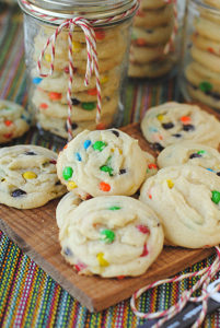 Amish Sugar Cookies with M&M's