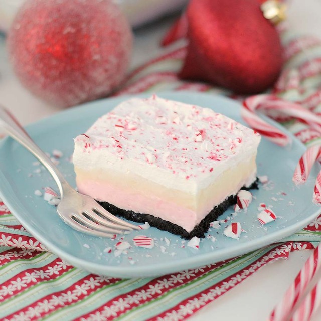 Candy Cane Layered Dessert