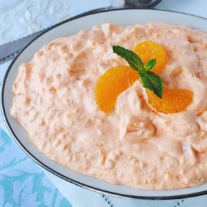 Orange Fluff Salad is a childhood treasure. With a surprising mix of ingredients, it is full of sweet orangey flavor and comes together easily.