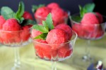 Strawberry Sorbet, made from fresh strawberries!
