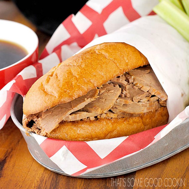 French Dip Sandwiches {Slow Cooker} | that's some good cookin'