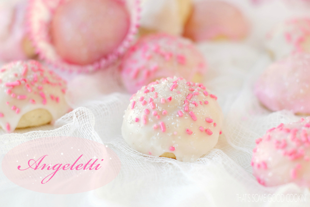 Angeletti--a light and airy, softly sweet Italian cookie