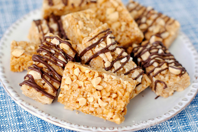 Salty Honey and Peanut Butter Bars