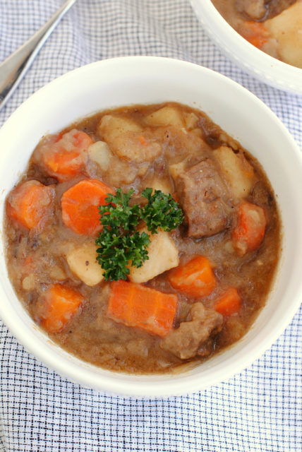 Instant Pot Perfect Simple Beef Stew - beef, carrots, potatoes, onions, garlic and a few simple seasonings come together to make this simple stew. It will speak to your soul.
