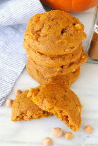 Soft Pumpkin Cookies with Butterscotch Chips